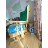Image 3 :  wooden glider with velvet cushions