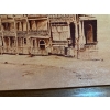 Image 4 :  vintage artistic depiction of Victorian-style terrace houses, specifically identifying the location