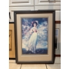 Image 1 :  vintage "Pinkie" painting by Sir Thomas Lawrence is a framed reproduction. 