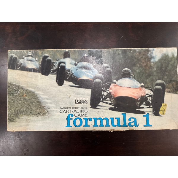  vintage 1964 Formula 1 board game produced by Parker Brothers. 
Game Type: A strategic motor racing