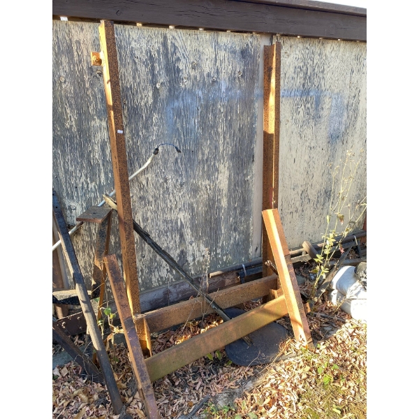 Scrap steel frames all scrap steel in backyard and wood included