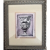 Image 1 :  framed etching or print of an antique decorative vase, likely an 18th-century work in the style of 