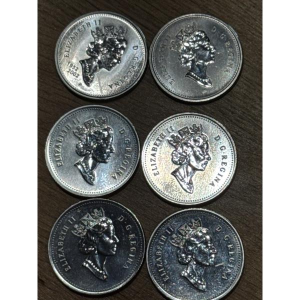 6 SP 25CENT (Specimen): Special collectors coins struckat the Mint with a frosted/mirror appearance 