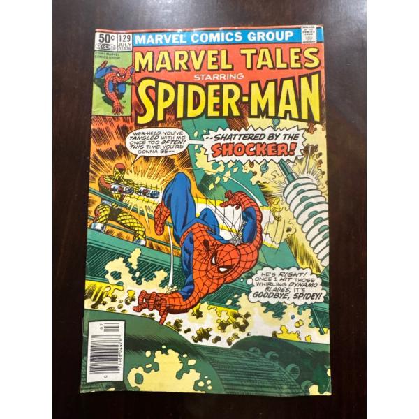 collectible vintage comic book titled Marvel Tales Starring Spider-Man issue #129, published in July