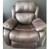 Image 1 : Dark Brown Leather Reclining Lounge Chair(s) BOGO Recliners (1 has Damage)