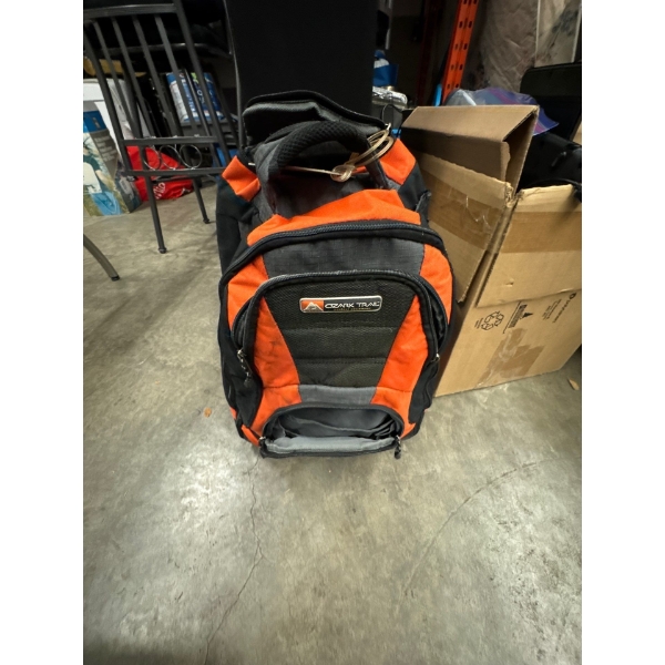 Backpack full of barbecue accessories