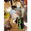 Image 1 : vintage-style bunny figures  handmade Easter scarecrow decorations featuring straw faces, straw hats