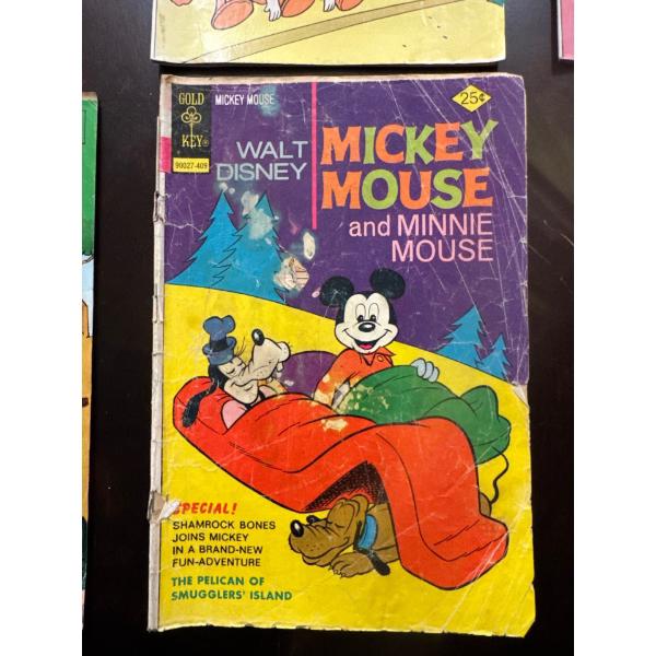  vintage Walt Disney's Mickey Mouse and Minnie Mouse comic book published by Gold Key. 