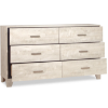 Image 2 : Arbor Bedroom 6-Drawer Dresser, 58.7"W x 33.3"H - Driftwood White