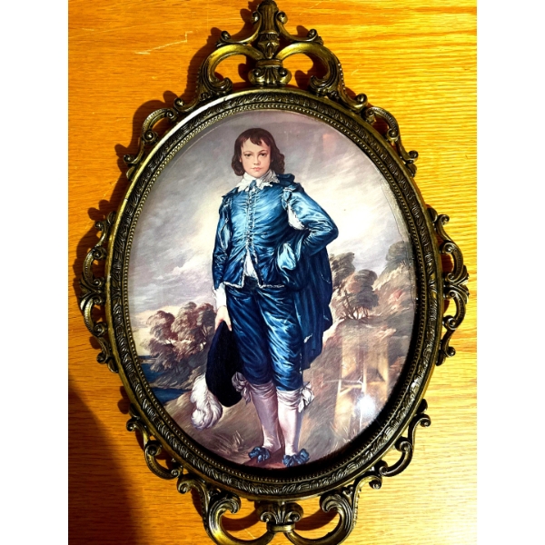  vintage collectible print of Thomas Gainsborough's famous painting, "The Blue Boy"