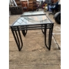 Image 2 : 2 NICE STEEL AND GLASS LIVINGROOM SIDE TABLES 