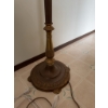 Image 10 : Porcelain table lamp featuring two handles, gold accents, and a classical painted pastoral scene. La