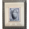 Image 1 :  framed fine art print depicting an etching of an antique Italian garden urn or vase, featuring hand