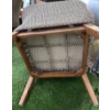 Image 7 : Mid Century Modern Style Outdoor Living Wicker Furniture w/Cushions  Two Seater Sofa & Two Arm Chair