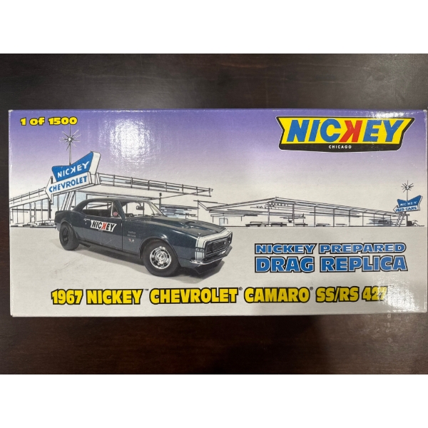 1:18 scale diecast model of a 1967 Nickey Chevrolet Camaro SS/RS 427, produced by Exact Detail Repli