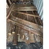 Image 1 : various lumber 2x2 2x4 2x6 full lengths in front of frames on floor