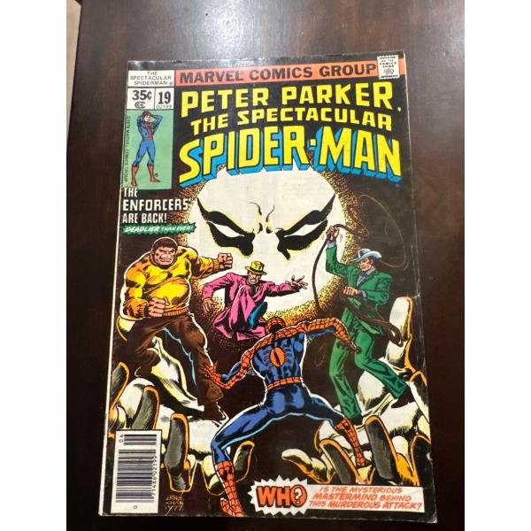 vintage comic book titled Peter Parker, The Spectacular Spider-Man #19, published by Marvel Comics G