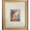 Image 1 :  framed print titled "Allegory of Painting" (or "Cherubs: Painting") by Swiss Neoclassical artist An