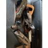 Image 4 : Three metal hand planes, marked Stanley and Union, and two wooden spirit levels. The items are desig