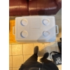 Image 2 : Rubbermaid cooler with cup holders on top.