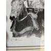 Image 3 : framed artwork is a pencil graphite sketch titled Little Buckaroo by artist Robert Shufelt. 
Artist: