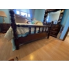 Image 1 :  very nice wooden bed frame  86 inches long by 64 inches wide
