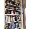 Image 1 : Niehoff stud welder paints various liquid liquids rope on top shelf all items on shelf included