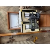 Image 4 : 2 brand new outdoor lanterns, a lot of pool cues, a vintage wash and iron board, and a full tote of 