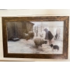 Image 1 :  framed art print titled "An April Storm" by artist Robert Duncan. 
The painting depicts a rural win