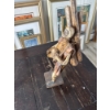 Image 6 :  vintage Mexican folk art paper mache figurine, likely dating from the 1960s or 1970s, depicting a m