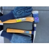 Image 1 : Benchmark hatchet inch and a quarter and mastercraft brick hammer two brand new gloves.