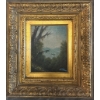 Image 1 :  Collectible framed oil painting depicting birds in a swampy landscape.
Artwork Style: The painting 