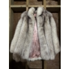 Image 1 :  Vintage fox fur coat,  in a blue or silver fox color variant. 