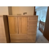 Image 1 :  vintage oak dresser, likely manufactured by Palliser. 