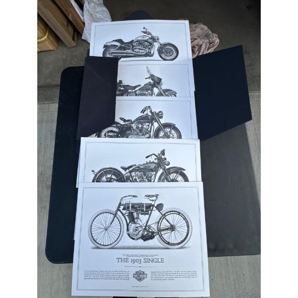 Harley Davidson Cornerstone Collection celebrating one hundred years of motorcycling. Nineteen o thr