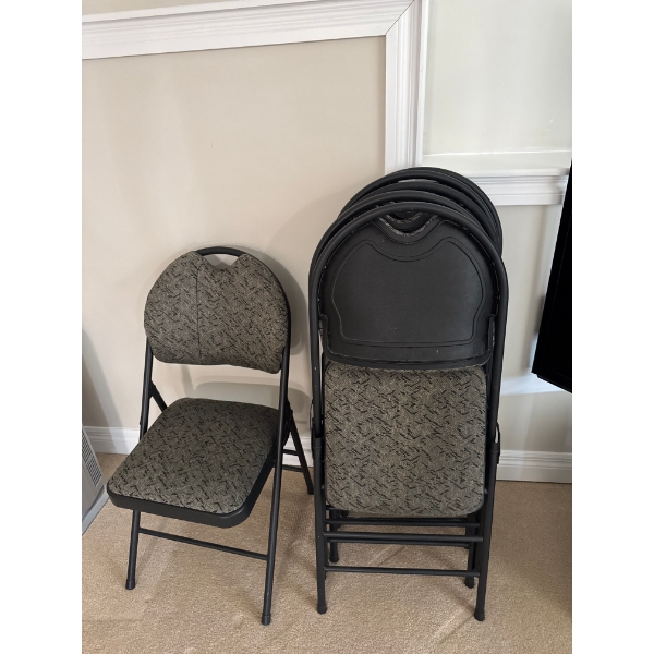  six very comfy folding chairs.