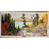Image 2 :  original oil painting titled "Autumn Landscape with Winding Road" by listed artist G. Walker. 