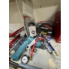Image 1 : Makita drill, heat gun, die grinder, Power Fist, MasterCraft air chuck, 20 piece 31 inch tie downs, 