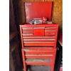Image 1 : red International brand rolling tool chest and cabinet set.
Constructed from steel for durability an