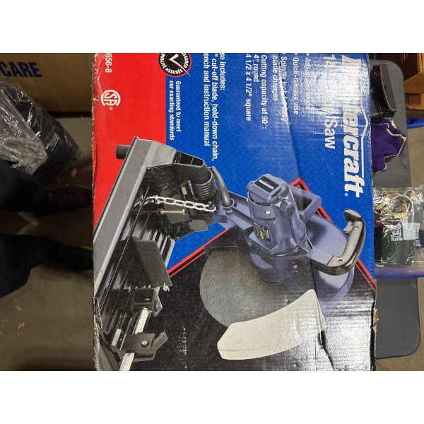 Mastercraft 14 inch chop saw, adjustable fence, quick release vice, spindle lock for easy blade chan