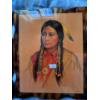 Image 1 : Native American figure in traditional regalia. The artwork features intricate beadwork, feathers, a