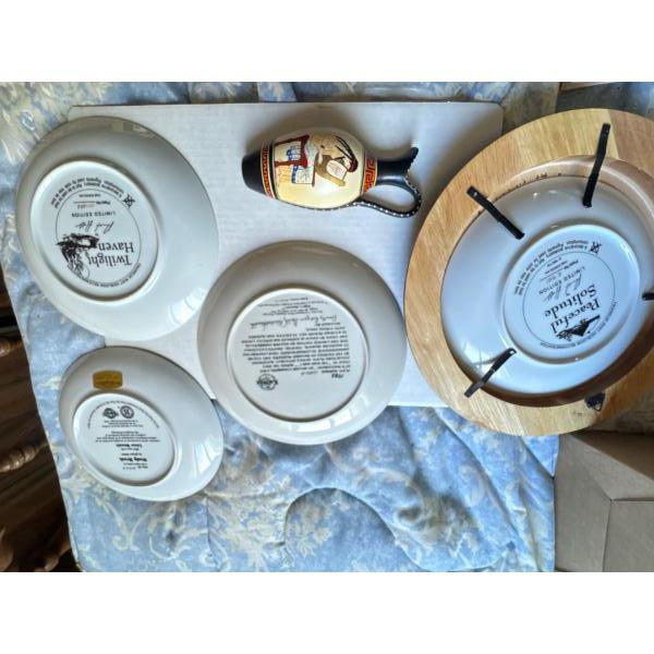 Collection of limited edition fine porcelain collector plates from various manufacturers like Frankl
