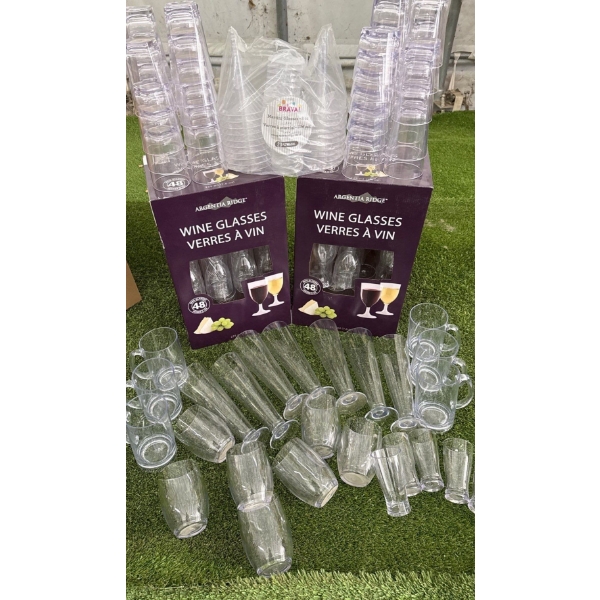 Assorted Sets Of Plastic Wine Glasses-Argentina Ridge Disposable & Shatterproof