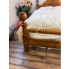 Image 6 : Vintage wood queen bed frame, heavy duty with mattress and box spring
