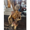 Image 2 :  vintage Mexican folk art paper mache figurine, likely dating from the 1960s or 1970s, depicting a m