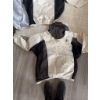 Image 6 : Woods Canada outdoor pullover jacket made from lightweight material in cream and black colors. Featu