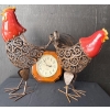 Image 1 : Metal Rooster Garden Decor/ Yard Decoration Bird Decor w/ Westclox Wall Clock 17"tall