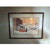 Image 1 :  Framed art print titled "Sharing The Memories" by artist Jerry Raedeke, featuring Polaris snowmobil
