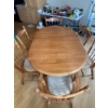 Image 3 :  maple and birch dining table and chair set. With extensions, maple dining set with two leaves. Six 