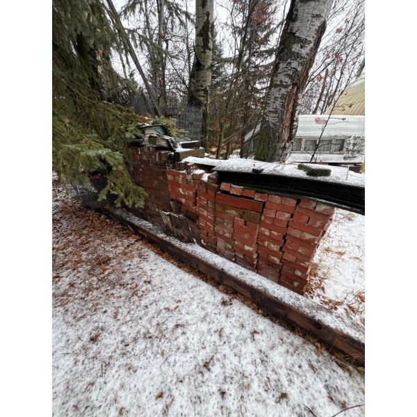 Large pile of bricks.